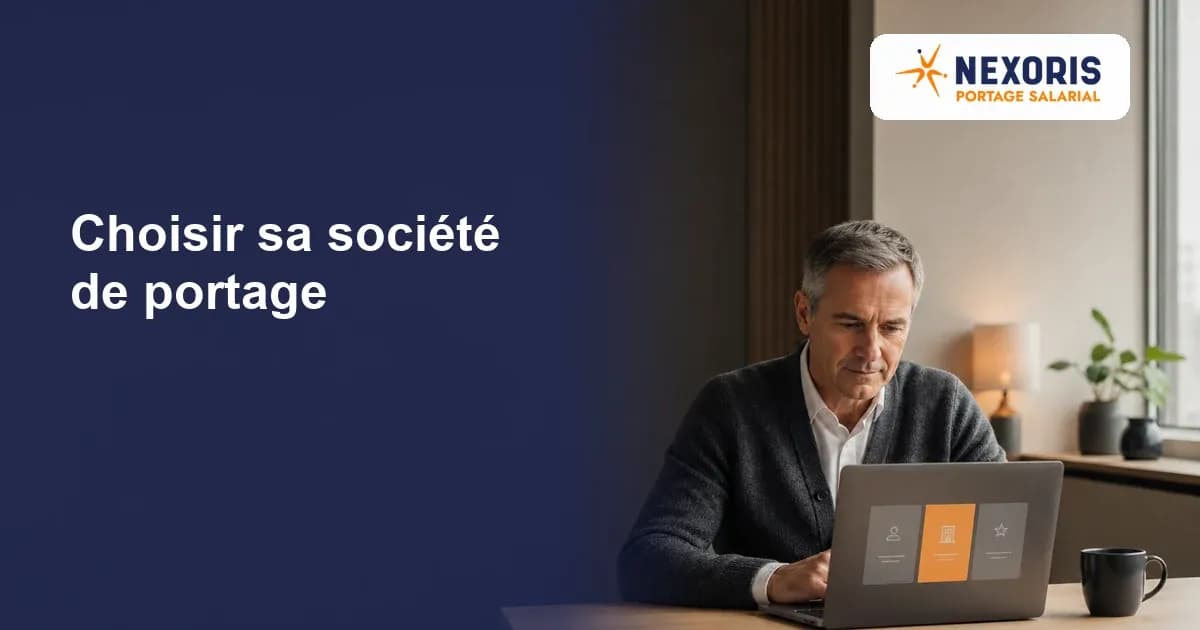 Consultant comparant les options d’une société de portage salarial sur ordinateur.