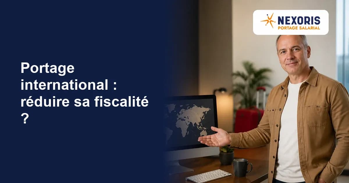 Professionnel analysant les risques fiscaux d’un dispositif de portage salarial international.