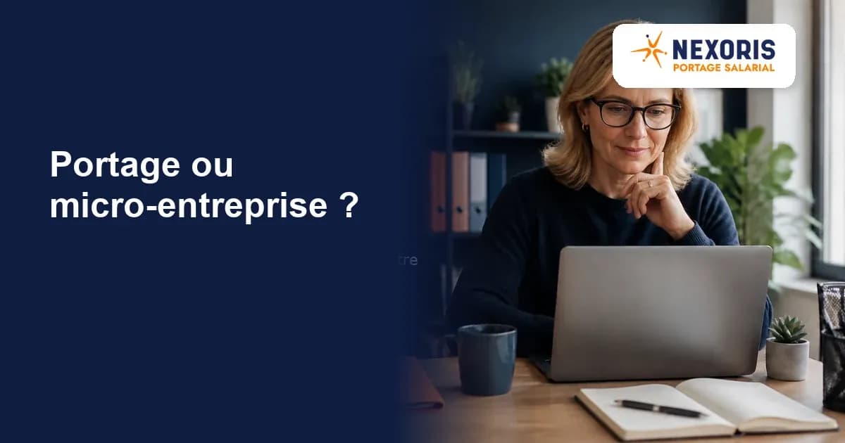 Consultante freelance comparant le portage salarial et la micro-entreprise selon son TJM, ses frais et sa protection sociale.