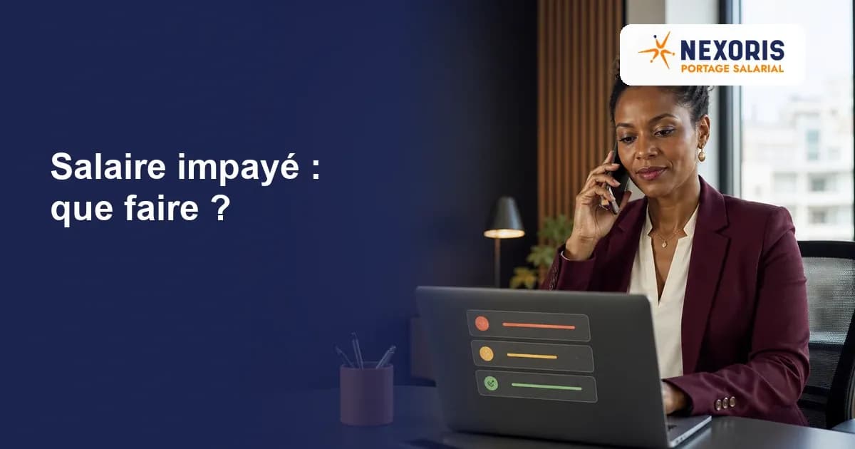 Consultante contactant son interlocuteur au sujet d’un salaire en retard en portage salarial.