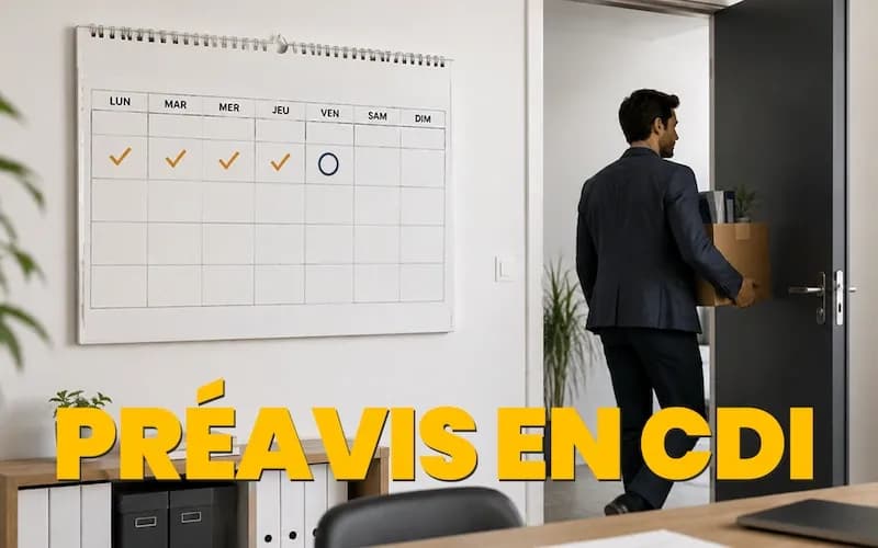 Préavis en CDI : salarié quittant son entreprise à l'issue de son contrat de travail.